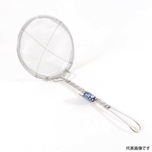 揚げ物用品 18-8手アミ補強付カス揚 細目 12cm(40メッシュ)