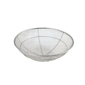 調理用品 18-8底丸揚げザル 細目 48cm