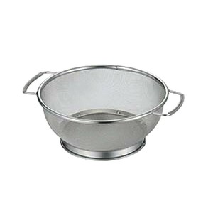 調理用品 18-8ミネックスざる B型 手付(バネ付) 21cm