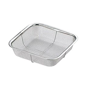調理用品 18-8ミニ角ザル 中