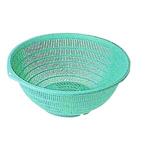 調理用品 P.P弁慶カラーザル35cm グリーン
