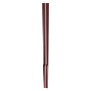 カトラリー GM-4052 10角ぐる麺箸 極太 21cm 朱