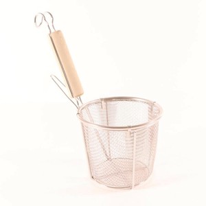 うどん用品 木柄平底うどんてぼ (丸木柄)