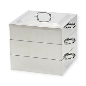 調理用品 電磁用角蒸器 2段 36cm