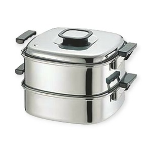 調理用品 PE 18-0角蒸器 2段 29cm 290x290