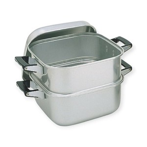 調理用品 アカオ アルマイト角蒸器 2重 36cm