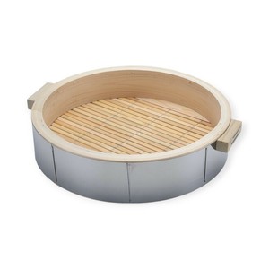 調理用品 桧 ステン巻 中華セイロ 身 60xH12cm 取手付 補強P3本付