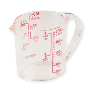 調理用品 ENJOY KITCHEN大きい目盛耐熱計量カップ200ml C-4741