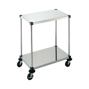 店舗備品 弁慶シェルフワゴン 2段 4-2-2B-7-L
