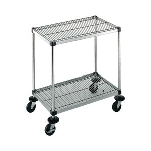店舗備品 弁慶シェルフワゴン 2段 4-2-2M-10-L