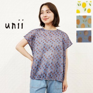Button Shirt/Blouse Flower Gathered Blouse