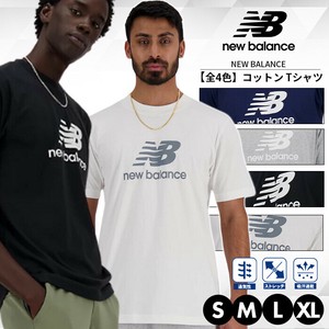 NEW BALANCE ニューバランス メンズ 男 半袖 Tシャツ 黒 白 おしゃれ  シンプル S M L XL お出かけ