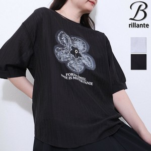 フラワースタッズイラスト・バックレースTシャツ　2025新作　BRILLANTE東京（197757）