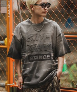 【SIDEWAYSTANCE】エンボスロゴブラスト半袖Tシャツ