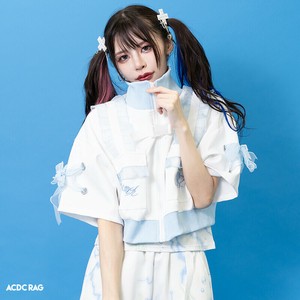 [半袖]クラゲサイバー ジャケット 原宿系 天使界隈 パステル サブカル レディース 大きいサイズ