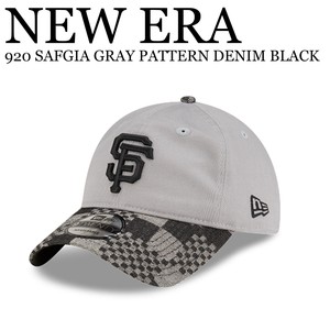 《先行予約》NEW ERA■キャップ■MLB DENIM CAP■920 SAFGIA GRAY PATTERN DENIM BLACK