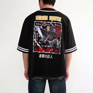 調査兵団エルヴィンVer　ビッグシルエットベースボールシャツ［半袖Tシャツ］［プリント］［進撃の巨人］