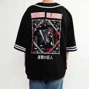 調査兵団サシャVer ビッグシルエットベースボールシャツ［半袖Tシャツ］［プリント］［進撃の巨人］