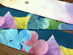 水彩トランプ＜半幅帯＞　長さ430cm（長尺）
