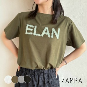 【2025SS新作】【接触冷感】チュールテープ刺繍Tシャツ