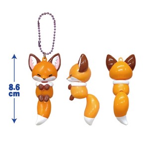 【予約販売：7月新商品】◆ちょコンとキツネプラプラマスコットきなこ