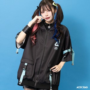 [半袖]ERROR CODE ジャケット ブルー 原宿系 病みかわいい サイバー 電脳