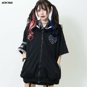 [半袖]脳みそ少女 セーラージャケット コラボ ICHGO CHA~N パンク 原宿系 レディース メンズ