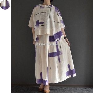 Button Shirt/Blouse Switched Pullover Cotton [S/S NEW]