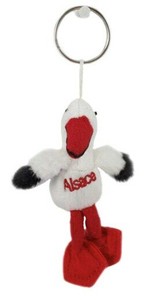 ドイツ直輸入　Alsace コウノトリ　マスコット　キーリング　9cm