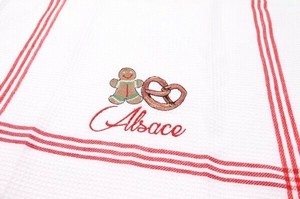 ドイツ直輸入　アルザス　ワッフルキッチンタオル　ティータオル　Alsace50x70