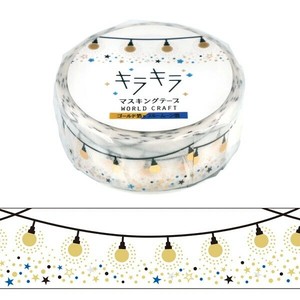 WORLD CRAFT Washi Tape Kira-Kira Masking Tape String Lights
