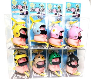 ハンドルバーにかわいいブーちゃんを！【チャリ豚トン吉】ブタヘルメット飾り