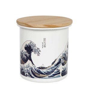 Enamel Storage Jar/Bag Coffee Café