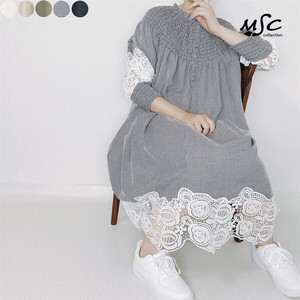 洋装/连衣裙 下摆 抽褶 洋装/连衣裙 蕾丝