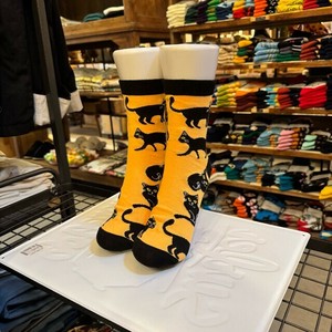 Crew Socks Black-cat Animals Cat Socks