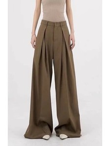 ワイドパンツ ハイウエスト ロング  無地  ゆったり  快適  レディース ファッション   DYLA139