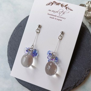 Pierced Earrings Silver Post Clear