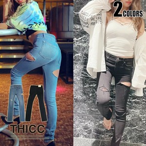 Denim Full-Length Pant Ladies fashion Gal
