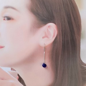 银耳针耳环 蓝色