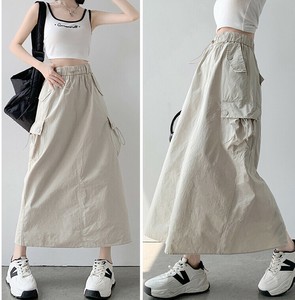 スカート  ミドル丈 無地 ゆったり 快適 レディースファッション   DYLA140