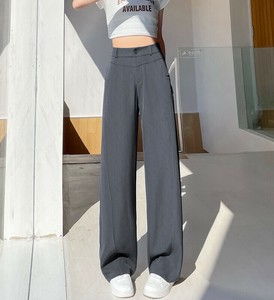 ワイドパンツ ハイウエスト ロング  無地  ゆったり  快適  レディース ファッション  DYLA141