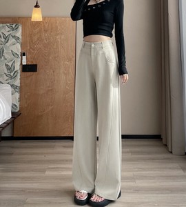 ワイドパンツ ハイウエスト ロング  無地  ゆったり  快適  レディース ファッション   DYLA144