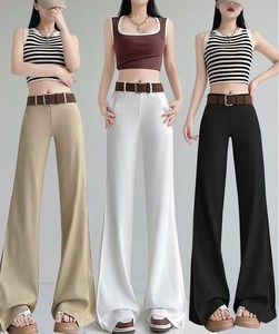 ワイドパンツ ハイウエスト ロング  無地  ゆったり  快適  レディース ファッション  DYLA152