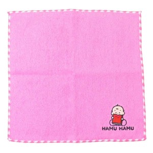 【ハンドタオル】おおのたろう 刺繍ハンカチ 桃