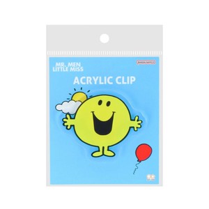 【文房具】ミスターメン＆リトルミス アクリルクリップ M＆L ミスター ハッピー