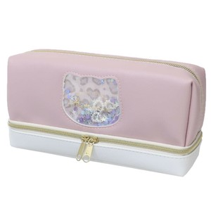 Pen Case Pouch Pink Animals