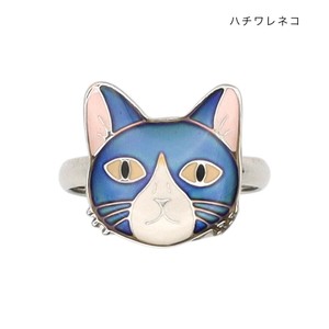【アクセサリー】ムードリング ハチワレネコ