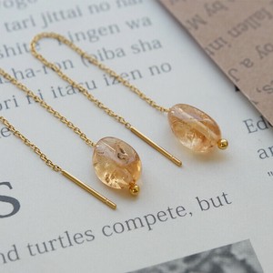 Pierced Earrings Gold Post Gold Stainless Steel Made in Japan
