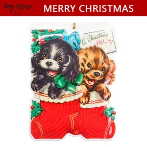 ■クリスマスグッズ■■2025X'mas　先行予約■　メタルダイカットポストカード X'mas　ツインドッグス
