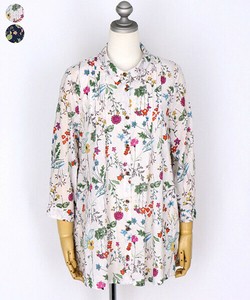 Button Shirt/Blouse Shirtwaist Floral Pattern A-Line 100% Cotton [2025 NEW]